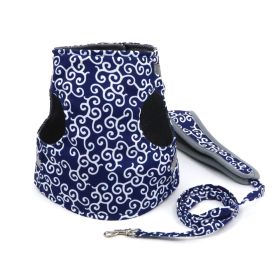 Pet Cat Puppy Dog Anti Breaking Loose Hand Holding Rope Vest (Option: Blue-XS)