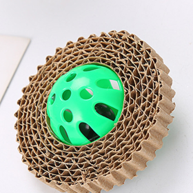 Corrugated Paper Cat Toy Plastic Ball (Option: Green-Diameter 7cm)