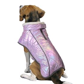 Pet Clothes Waterproof Velvet Warm (Option: Colorful Purple-S)