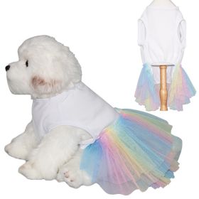 Dog Skirt Thin And Comfortable Colorful Pet Gauze Skirt (Option: White-XS)