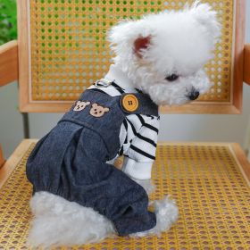 Pet Clothes Clothing Suspender Pants Traction (Option: Black-S)