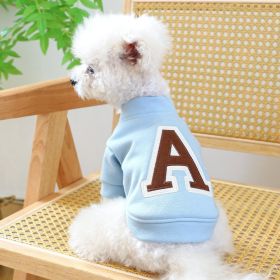 Factory Direct Supply Pet Clothes Teddy Bichon Dog Hoodie Autumn And Winter (Option: Letter A Sweater-S)