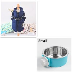 Waterproof Dog Clothes Winter Dog Coat With Harness Warm Pet Clothing Big Dog Jacket Chihuahua Labrador Coat Costume (Option: Blue-XS)