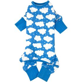 CuddlePup Dog Pajamas - Fluffy Clouds - Blue (size: X-Small)