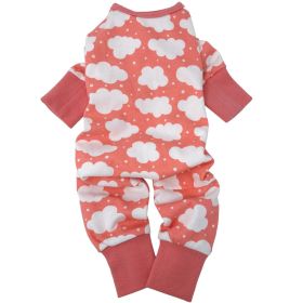 CuddlePup Dog Pajamas - Fluffy Clouds - Coral (size: X-Small)