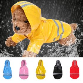 S-XL Pets Dog Raincoat Reflective Strip Dog RainCoat Waterproof Jackets Outdoor Breathable Clothes For Puppies (Color: pink, size: S)