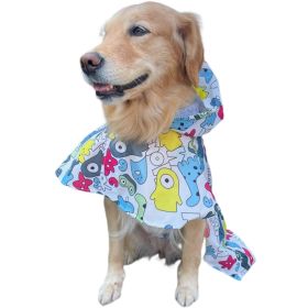 Waterproof Cape for Large and Small Dogs Windproof Raincoat Poncho for Pets (Type: MonsterM)