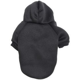 Pet Sweatshirt With Hoodie; Machine Washable Sweater For Dogs Puppies Sweater Clothes Apparel (Color: black, size: S)