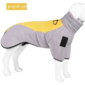 New Winter Pet Thickened Cotton Coat (Option: Grayish Yellow-4XL)