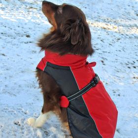 Alpine All-Weather Dog Coat - Red and Black (size: 3X-Large)