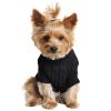 Combed Cotton Cable Knit Dog Sweater - Jet Black