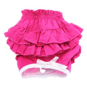 Ruffled Solid Pink Dog Panties (size: XX-Large)