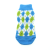 Non-Skid Dog Socks - Blue and Green Argyle