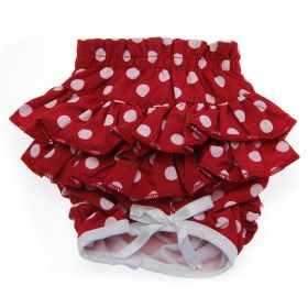 Ruffled Red Polka Dot Dog Panties (size: XX-Large)