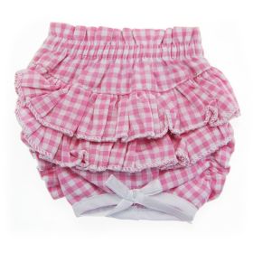 Ruffled Pink Gingham Dog Panties (size: XX-Large)