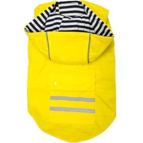 Slicker Raincoat with Striped Lining - Yellow (size: X-Large)