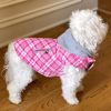 Weekender Dog Sweatshirt Hoodie - Pink & White Plaid