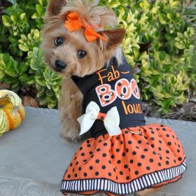 Halloween Dog Harness Dress - Fab-BOO-lous (size: X-Small)