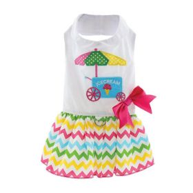 Ice Cream Cart Dress with Matching Leash (size: small)