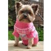 Combed Cotton Snowflake and Hearts Dog Sweater - Pink