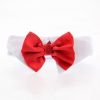 White Collar Bow Tie Set with 4 Interchangeable Bows