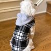 Weekender Dog Sweatshirt Hoodie - Black & White Plaid Flannel