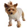 Combed Cotton Cable Knit Dog Sweater - Oatmeal