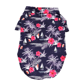 Hawaiian Camp Shirt - Moonlight Sails (size: X-Small)