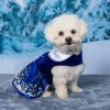 Holiday Dog Harness Dress - Snowflakes