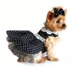 Polka Dot Dog Dress - Black and White