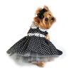 Polka Dot Dog Dress - Black and White