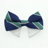 Universal Dog Bow Tie - Navy Blue and Green Stripe