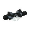 Universal Dog Bow Tie - Black and Silver Stripe