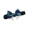 Universal Dog Bow Tie - Navy Blue and Green Stripe