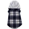 Weekender Dog Sweatshirt Hoodie - Black & White Plaid Flannel