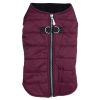 Zip-up Dog Puffer Vest - Burgundy